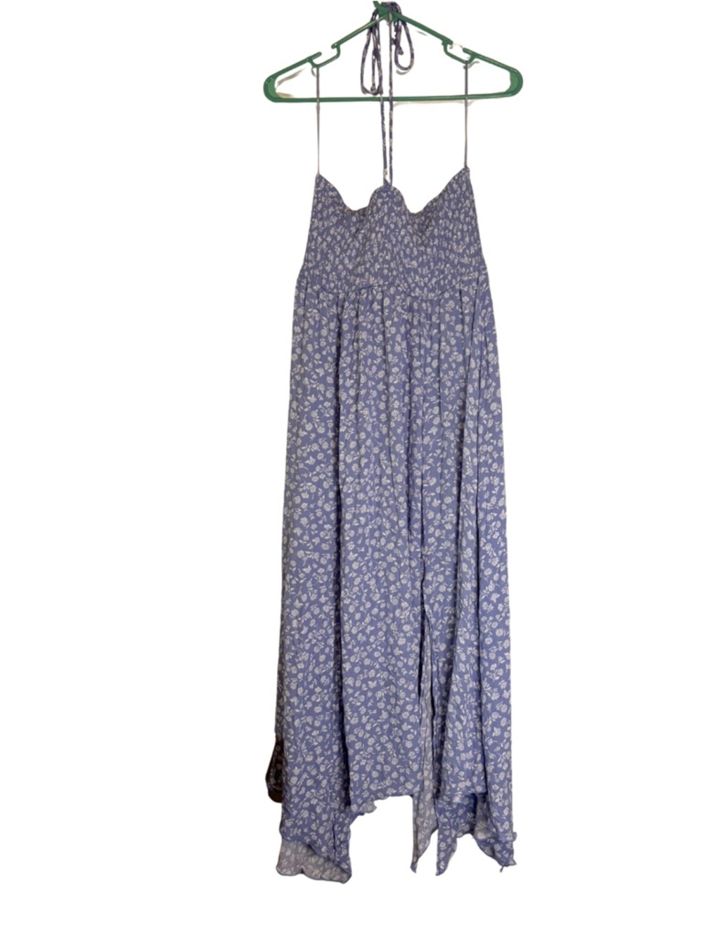 3/$20 Ambiance Blue & White Floral Halter Dress